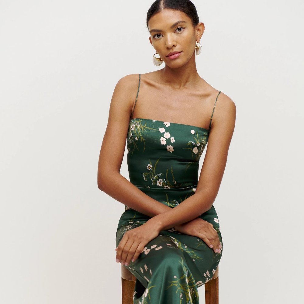 Reformation Frankie Silk Dress  ✨ Buena
